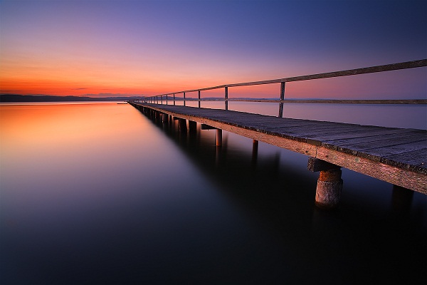 Sunset at Long Jetty Lake, Tuggerah Lake By Yury.jpg