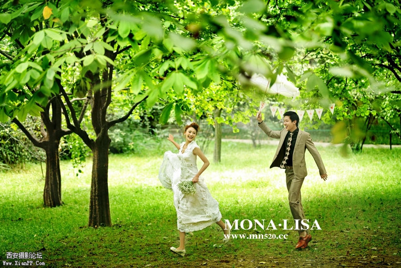 西安蒙娜丽莎婚纱摄影外景婚纱照