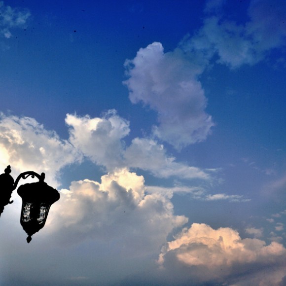 西安晚饭前后的天空