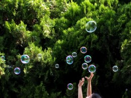 卡片抓拍-----抓泡泡的女孩