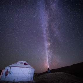 selfie under the starry sky