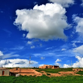甘肃风景——景泰石林，桑科草原