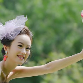 植物园蹭拍美丽新娘