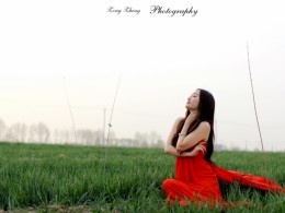 红衣女子装束外拍风景人像————