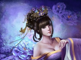 旧图《蓝色牡丹结》