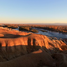 新疆五彩滩晚霞