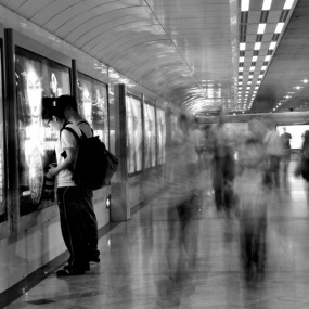 人群中的摄影者