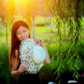 人约黄昏景色浓