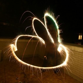 光影之新年快乐兔