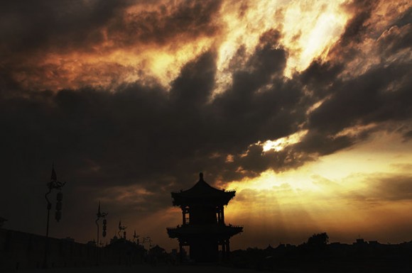 西安城墙，魁星楼