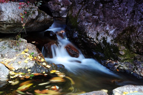 高速快门与慢门结合拍摄流水