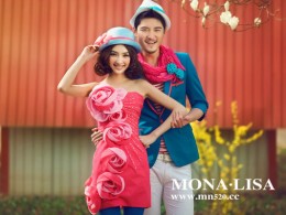 初春时节的婚纱照片——爱情畅想