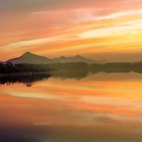 汶河晚霞无限好