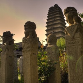 小雁塔的拴马桩