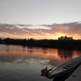 汉城湖夕阳美景抓拍