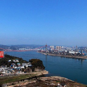 宜昌庙嘴长江大桥最新全景图片（2016.2.15日拍摄）