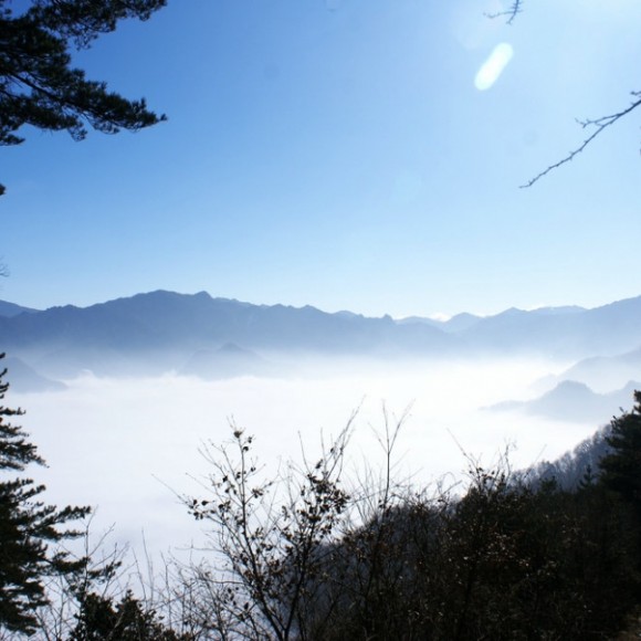 雾霾天去东观音山晒太阳