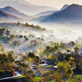 水墨官营村，济南七星台