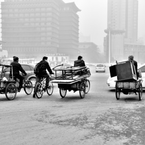 行人視角-寒冷的西安冬天