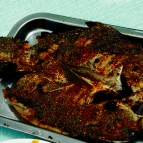 汤峪湖农家乐烤鱼