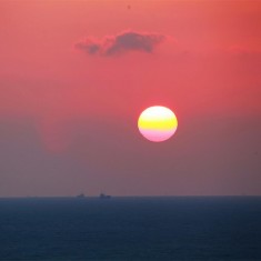 日出黄海    2014年9月1日拍摄于连云港-连岛