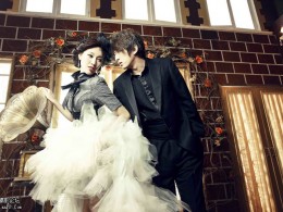 漂亮的小西服婚纱