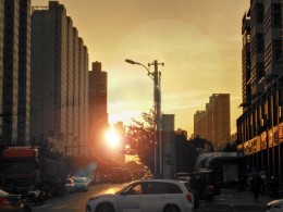 街角拍夕阳