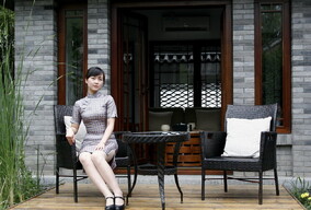 南山下西安院子--中式短旗袍