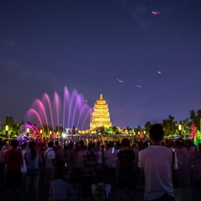 大雁塔——美丽夜空
