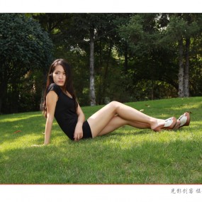 环城公园拍模特