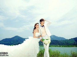 山水街头婚纱照