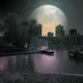 长安清凉山午夜月色