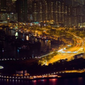 维多得亚港夜景