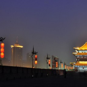 西安古城  夜色