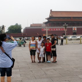 天安门广场的纪念照