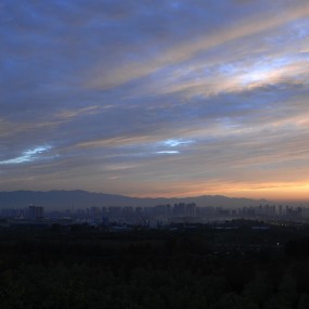 杜陵塬上看晚霞