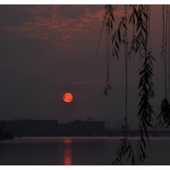 黄昏 落日   风情