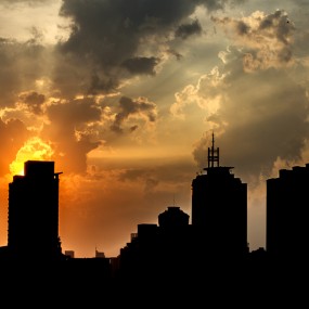 西安晚霞红满天