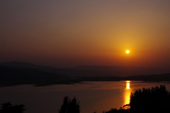 宾得K5 夕阳下的千湖湿地公园