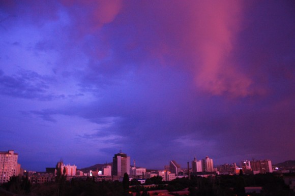 日落 彩虹 夜幕