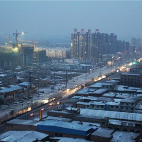 西安泾河工业园雪景随拍